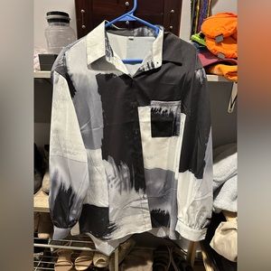 Over sized button up shirt